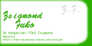 zsigmond fuko business card