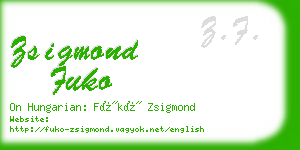zsigmond fuko business card
